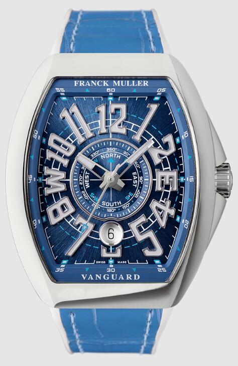 Franck Muller VANGUARD MARINER Replica Watch V41SCDTYTMAR ACAC Blue Dial